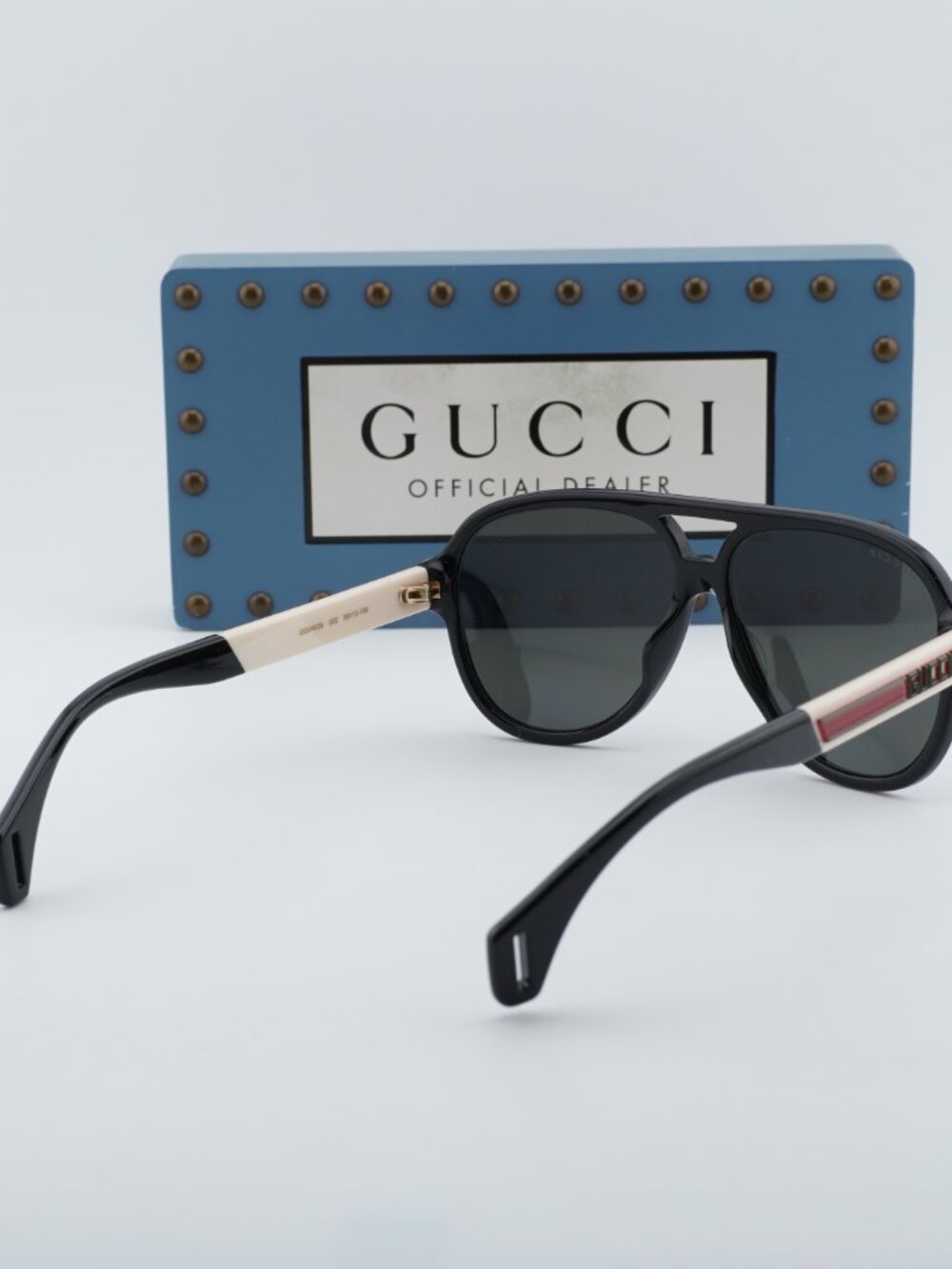 Gucci GG0463S 002 Aviator Sunglasses - Black\Grey - Picture 4 of 11